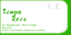 kinga reis business card